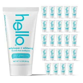 Hello Antiplaque and Whitening Fluoride Free Toothpaste Review - Natural Peppermint with Tea Tree - Vegan, Gluten Free